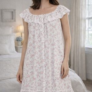 Elegant Pink Floral Chemise